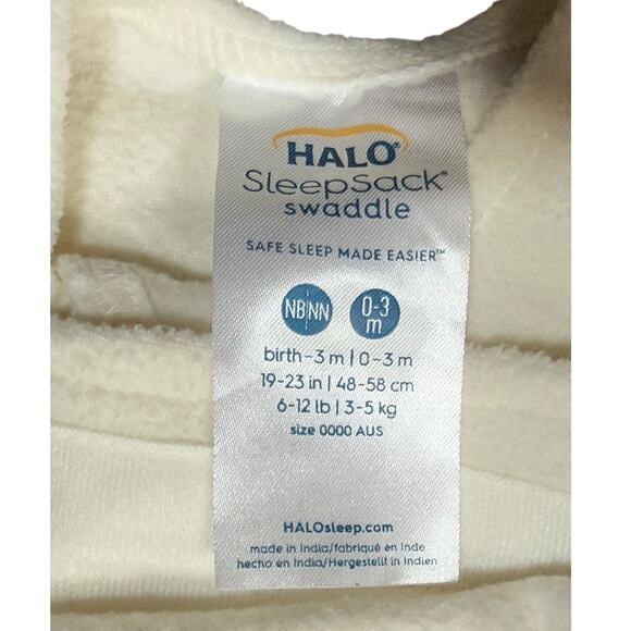 Halo SleepSack Swaddle Newborn Baby Infant 0-3 Months White Unisex Cozy Snuggle - Picture 2 of 6